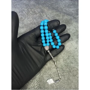 Mos Tesbih Mavi Turkuaz Doğaltaş Tesbih