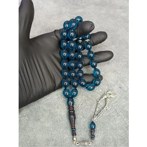 Mos Tesbih Büyük Boy Imamesi Işlemeli Üst Düzey Toz Kehribar Tesbih