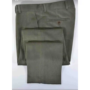 Erkek Klasik Kesim Su Yeşili Kadife Pantolon