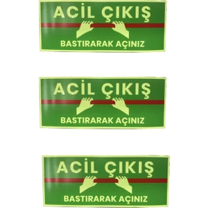 Fosforlu Yangın Kapısı Sticker