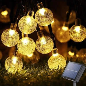 50 Top Ledli Solar Kristal Bahçe Dekorasyon Aydınlatma Sarı Işık Güneş Enerjili