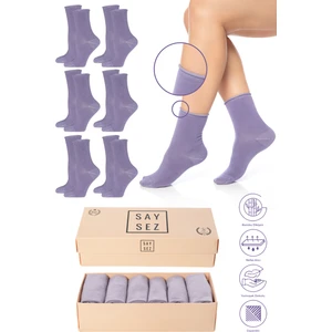 Bambu Kadın Lastiksiz Soket Dikişsiz Premium Çorap Kutulu 6'lı / Iz Bırakmaz / Sıkmayan Çorap