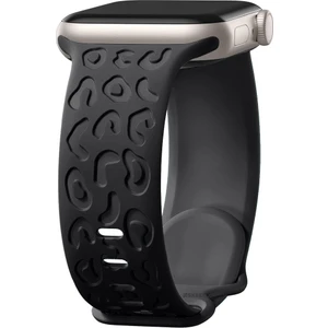 Apple Watch Uyumlu 38 40 41MM Leopar Desenli Yumuşak Silikon Kordon Seri 2 3 4 5 6 Se 7 8 9 10 42MM