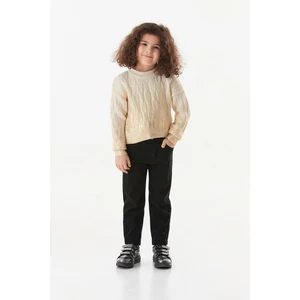 Fermuarlı Regular Fit Kız Çocuk Pantolon