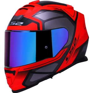 Ls2 Storm 2 Faster Mat Kırmızı Kapalı Motosiklet Kaskı Gökkuşağı Camlı