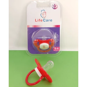 Life Care Baby Yuvarlak Uçlu Klasik Emzik 1 Numara 0-6 Ay Kırmızı