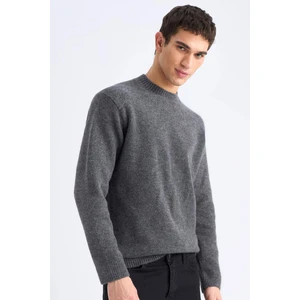 Relax Fit Bisiklet Yaka Triko Kazak E8390AX24CW