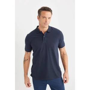 %100 Pamuk Regular Fit Polo Yaka Kısa Kollu Basic Düz Pike Kumaş Tişört C1293AX25SP