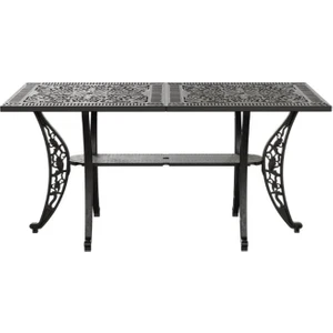 Ivf Istanbul Model Ferforje Görünümlü Plastik Dikdörtgen 75 x 150 Masa