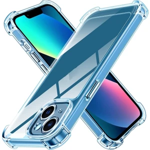 M.tk moveteck Apple iPhone 14 Plus Kılıf Köşe Korumalı Darbeye Dayanıklı Antişok Şeffaf Silikon Sert Pc Kapak