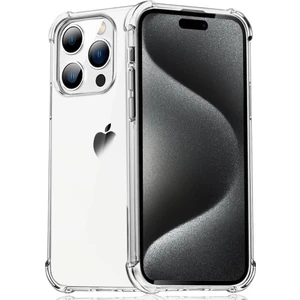 M.tk moveteck Apple iPhone 15 Pro Kılıf Köşe Korumalı Darbeye Dayanıklı Antişok Şeffaf Silikon Pc Kapak