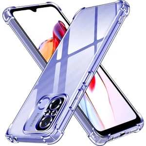 M.tk moveteck Xiaomi Redmi 12C Kılıf Köşe Korumalı Darbeye Dayanıklı Antişok Şeffaf Silikon Pc Kapak