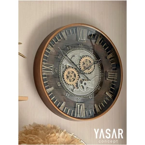 Yaşar Concept Concept Metal Çarklı Duvar Saati
