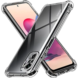 M.tk moveteck Xiaomi Redmi Note 10S Kılıf Köşe Korumalı Darbeye Dayanıklı Antişok Şeffaf Silikon Pc Kapak