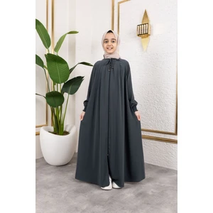 Bağcıklı Pileli Çocuk Ferace & Füme