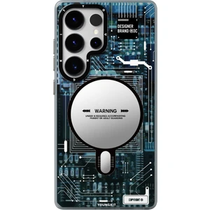 Galaxy S25 Ultra Kılıf Magsafe Şarj Özellikli Youngkit Technology Serisi Kapak Mavi