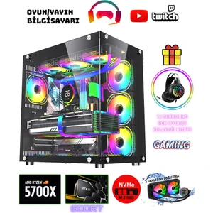 Webstar X5 Ryzen 7 5700X 32GB Ram 1tb M.2 Nvme SSD 12GB RTX5070 Sıvı Soğutmalı Oyuncu Bilgisayarı