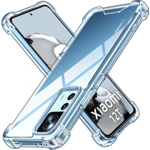 M.tk moveteck Xiaomi Mi 12T - Mi 12T Pro Uyumlu Kılıf Köşe Korumalı Darbeye Dayanıklı Antişok Şeffaf Silikon Sert Kapak