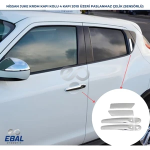 Ebal Oto Nissan Juke Krom Kapı Kolu 4 Kapı 2010 Üzeri (sensörlü) Paslanmaz Çelik 