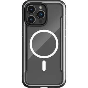 iPhone 15 Pro Max Kılıf Magsafe Uyumlu Airbagli Raptic Shield Serisi Şeffaf Arka Yüzey Kapak Siyah