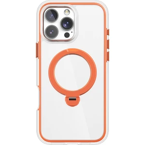 iPhone 16 Pro Max Kılıf Magsafe Uyumlu Raptic Airjoy Serisi 360 Dönebilen Standlı Kapak Turuncu