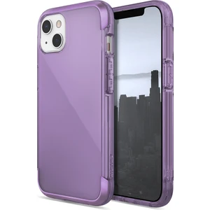 iPhone 13 Kılıf Raptic Air Serisi Airbag Tasarımlı Metal Köşelikli Şeffaf Kapak Mor