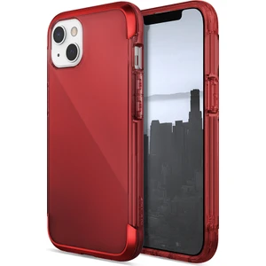 iPhone 13 Kılıf Raptic Air Serisi Airbag Tasarımlı Metal Köşelikli Şeffaf Kapak Kırmızı