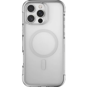 iPhone 16 Pro Max Kılıf Magsafeli Raptic Air Serisi Airbagli Metal Köşelikli Şeffaf Kapak Gümüş