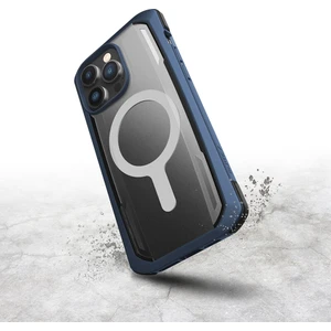 iPhone 14 Pro Max Kılıf Magsafeli Raptic Secure Serisi Çift Kat Tpu Kenarlı Şeffaf Kapak Lacivert