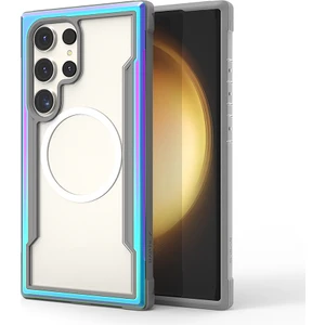 Samsung Galaxy S24 Ultra Kılıf Magsafe Uyumlu Airbagli Raptic Shield Serisi Şeffaf Kapak Renkli