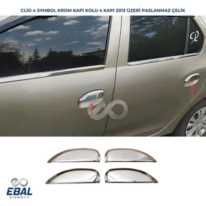 Ebal Oto Renault Clio 4 Symbol Krom Kapı Kolu 4 Kapı 2013 Üzeri P. Çelik