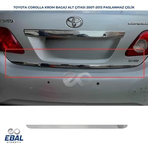 Toyota Corolla Krom Bagaj Alt Çıtası 2007-2013 Arası P.çelik