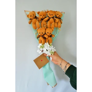 Hediye Teddy Love Buketi Peluş Ayıcık Kadınlar Günü Doğum Günü Hediye Buketi