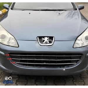 Ebal Oto Peugeot 407 Krom Ön Panjur 2005 Üzeri 3 Parça Paslanmaz Çelik