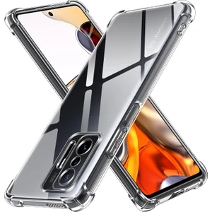 M.tk moveteck Xiaomi Mi 11T ve Mi 11T Pro Uyumlu Kılıf Köşe Korumalı Darbeye Dayanıklı Antişok Şeffaf Silikon Pc Kapak