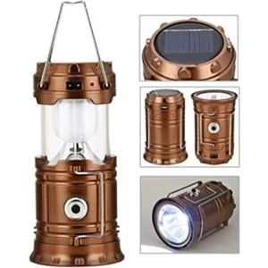 Fırsat 7 Solar Şarjlı Kamp Lambası Güneş Enerjili Kızaklı Kamp Çadır LED Lamba Işıldak 4.1 Şarjlı Beyaz Pil