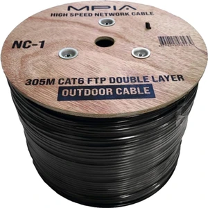 MPİA NC-1 CAT6 FTP ÇİFT KATMANLI DIŞ ORTAM NETWORK İNTERNET KABLOSU 305 M