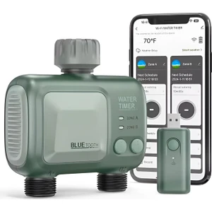 Bluetooth + Wifi Özellikli Uzaktan Kumandalı Çift Çıkışlı Su Zamanlayıcı