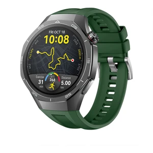 Huawei Watch Gt5 Pro 46MM Ile Tam Uyumlu Kordon Metal Tokalı Yumuşak Silikon Kordon Kayış