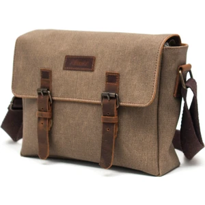 DESIGN01 Kanvas - Deri Koyu Vizon Postacı Çanta