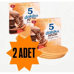 2 Adet 5 Dakika Hazır Mozaik Pasta 20 cm Çapında Pasta Tabanı Bisküvisi