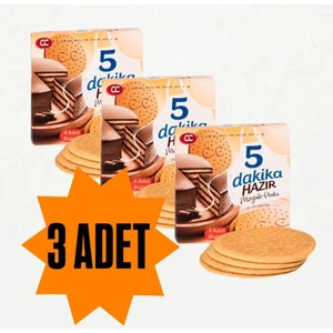 3 Adet 5 Dakika Hazır Mozaik Pasta 20 cm Çapında Pasta Tabanı Bisküvisi
