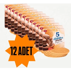 12 Adet 5 Dakika Hazır Mozaik Pasta 20 cm Çapında Pasta Tabanı Bisküvisi