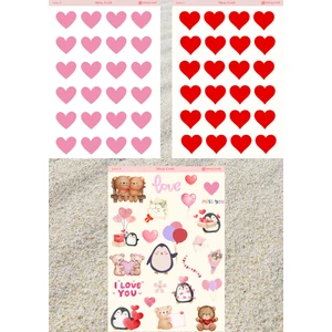 Miray Craft 3'LÜ LOVE TEMALI 12*17 CM STİCKER SETİ