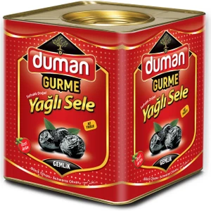Duman Gurme Gemlik Yağlı Sele Siyah Zeytin L Boy (230-260) Klb 10 KG