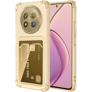 Redmi Note 14 Pro Plus 5G Kılıf Darbe Emici Köşe Korumalı Kartlıklı Cüzdanlı Silikon Kapak - Füme