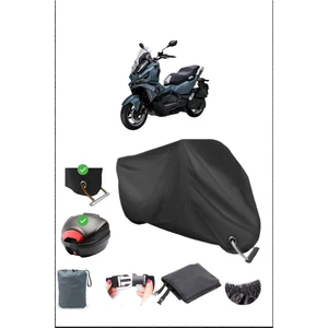 Sym Adx 125 Için Arka Çanta Ve Kilit Uyumlu Siyah Motosiklet Branda, Güvenli