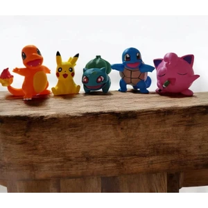 Efser Atölye Sevimli Pokemon Seti Dekor Figür Oyuncak