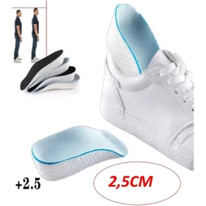 2. 5 cm Erkek Gizli Topuk Yükseltici Boy Uzatıcı Ortopedik Tabanlık Köpük Ayakkabı Tabanlığı