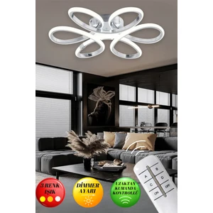 Linup Modern Plafonyer Tavana Sıfır Avize 3 Renk Kumandalı